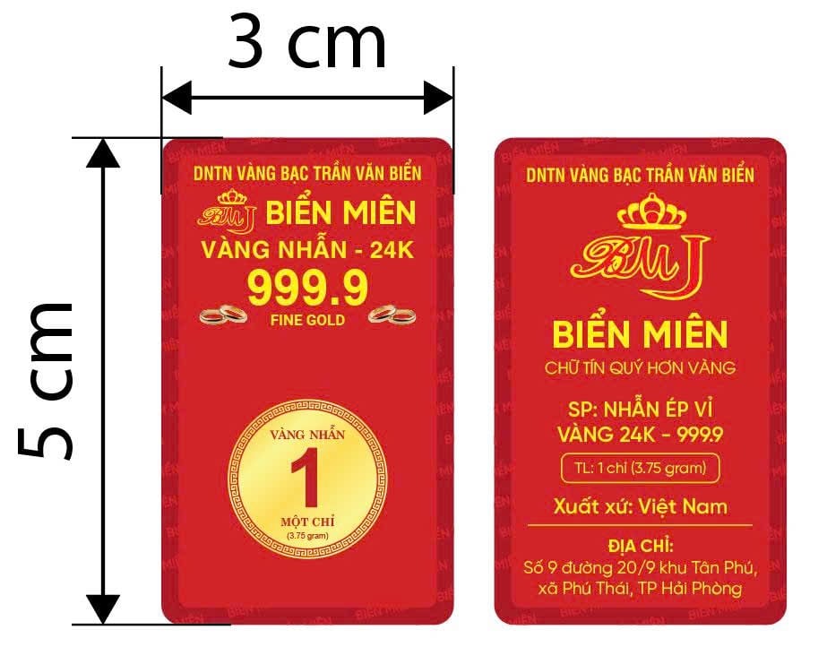 In tem ép vỉ nhẫn tròn