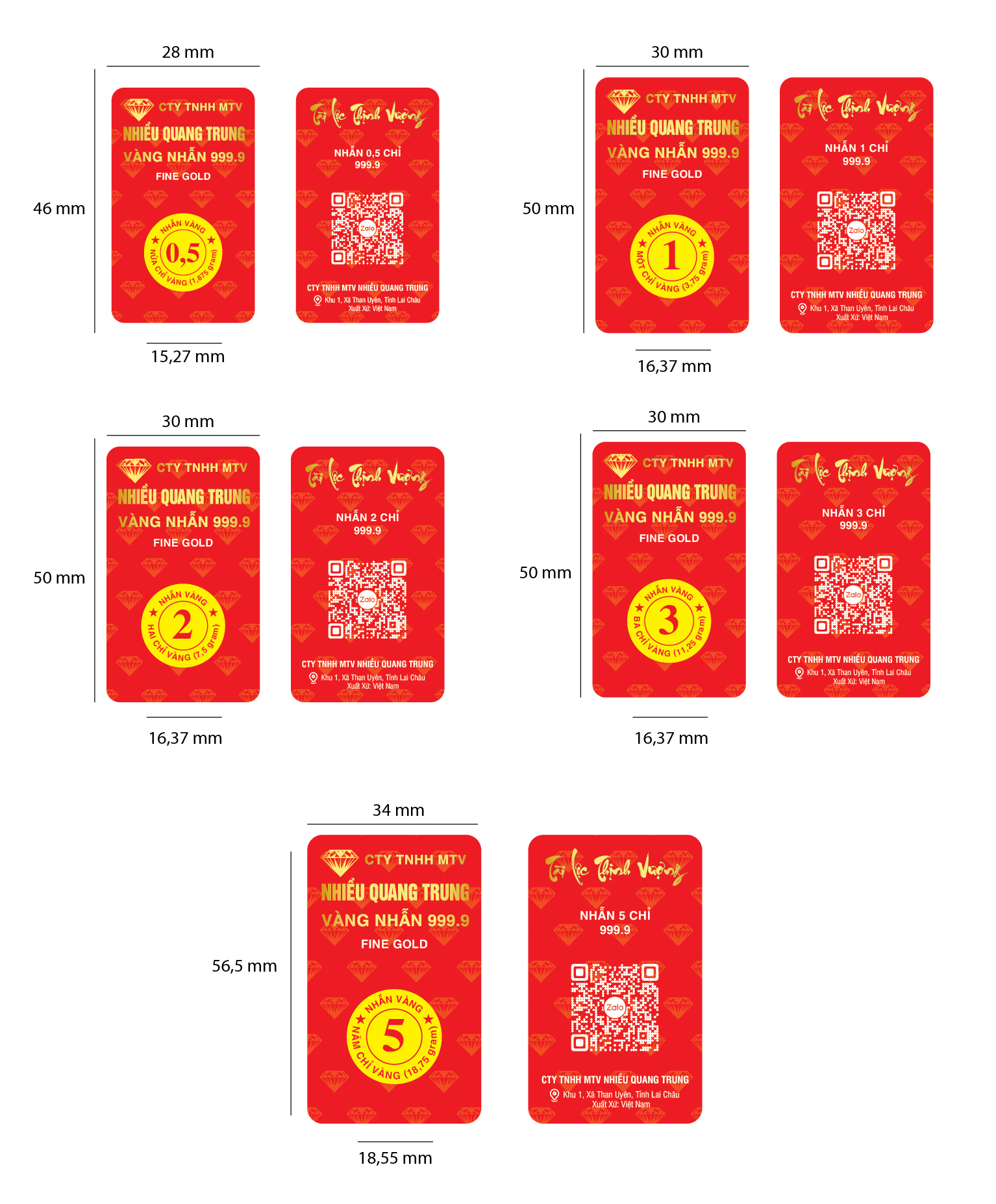 In tem ép vỉ nhẫn tròn