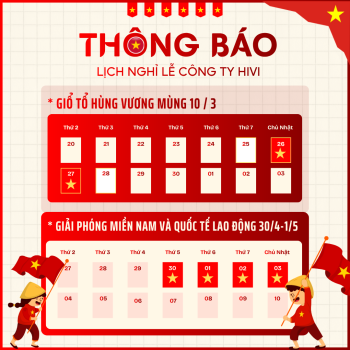 THÔNG BÁO LỊCH NGHỈ LỄ 10/3 AL VÀ 30/4-1/5
