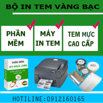 TRỌN BỘ MÁY IN TEM VÀNG BẠC